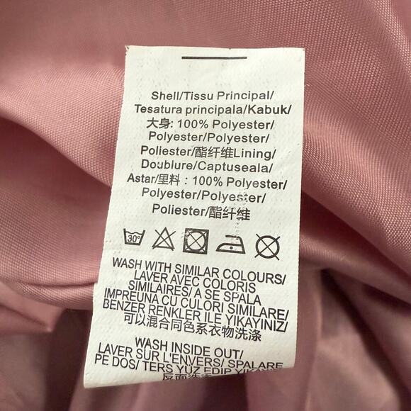 Missguided Faux-suede Moto Biker Jacket Size 6 Dusty Pink - Picture 9 of 9